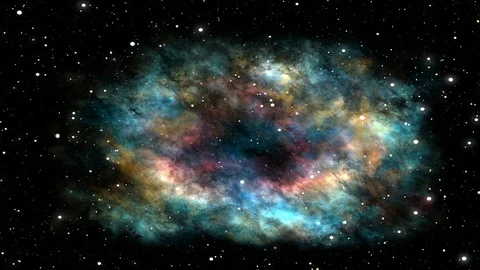 Nebula and Star Fields in Deep Space Stock-Footage 87489376
