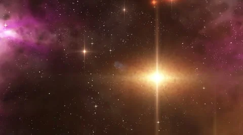 Nebula and stars in deep space Stock Footage 1069667