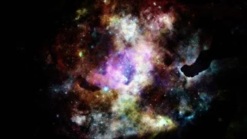 Nebula and stars in deep space, mysterious universe. Foto stock