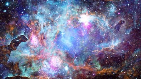Nebula and stars in deep space. Elements of this image furnished by NASA Stock Photos