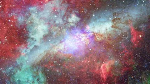 Nebula and stars in outer space. Elements of this image furnished by NASA. イラスト素材