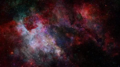 Nebula and stars in outer space. Elements of this image furnished by NASA. Stock Illustration