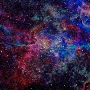Nebula and stars in outer space. Elements of this image furnished by NASA. Foto stock