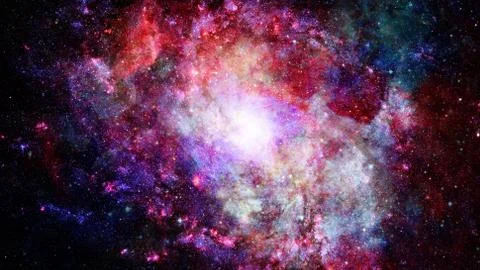Nebula and stars in outer space. Elements of this image furnished by NASA. Stock Photos