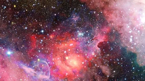 Nebula and stars in outer space. Elements of this image furnished by NASA. Stock Photos