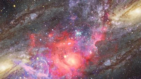 Nebula and stars in space. Elements of this image furnished by NASA. Stock Photos