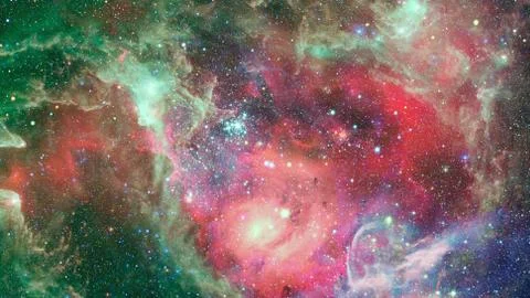 Nebula and stars in space. Elements of this image furnished by NASA. Stock Photos