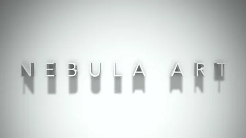 Nebula Art 3D title animation with shadows on a white background 스톡 동영상 296673809