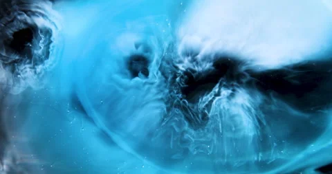 Nebula background / white and blue space clouds against black Stock Footage 135550760