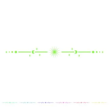 Nebula celestial divider border cartoon vector graphic Stock Illustration