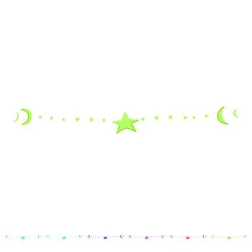 Nebula celestial divider border vector cartoon graphic Stock Illustration