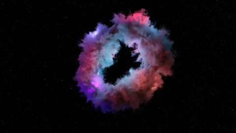 Nebula Cloud Cluster Flyby Stock Footage 118011326