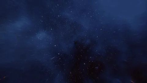 Nebula Cloud Motion Footage With Sparkling Stars And Cosmic Dust Video stock 342902751