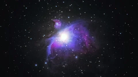 Nebula cloud in the shape of a butterfly in the universe Stock Footage 143686336