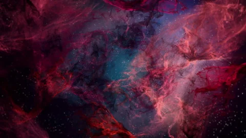 Nebula Clouds Float in Space Stock Footage 305768277