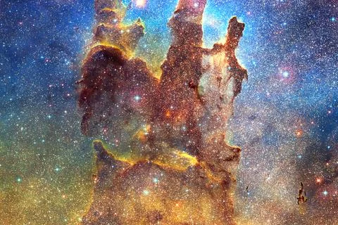 Nebula, cluster of stars in deep space. Elements of this image furnished by N 写真素材