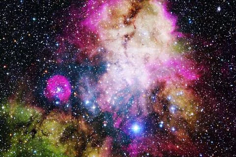 Nebula, cluster of stars in deep space. Science fiction art. Elements of this Stock Photos