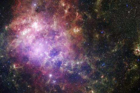 Nebula, cluster of stars in deep space. Science fiction art. Elements of this Stock Photos