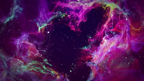 Nebula Colorfull Flying Stock Footage 139407154