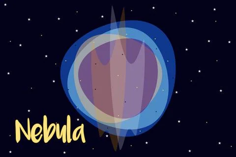 Nebula conceptual vector illustration Illustrazione stock