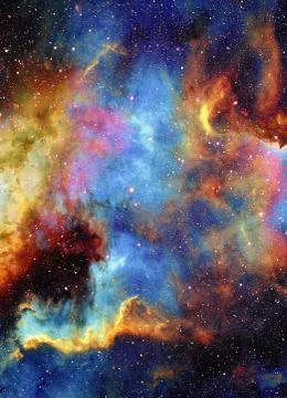 Nebula, Cosmic space and stars, blue cosmic abstract background. Elements of Stock Illustration