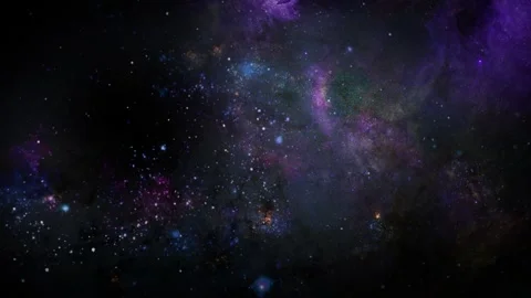 Nebula in the darkness of the universe Stock Footage 251722145