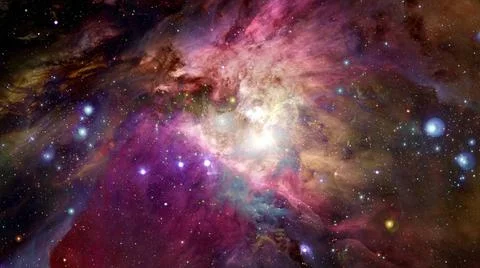 Nebula in deep mysterious space. Elements of this image furnished by NASA ... Fotos Stock