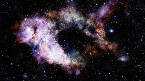 Nebula in deep mysterious space. Elements of this image furnished by NASA ... Fotos Stock