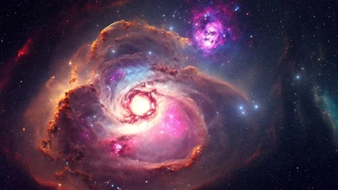 Nebula in deep space 4K Stock Footage 233245022