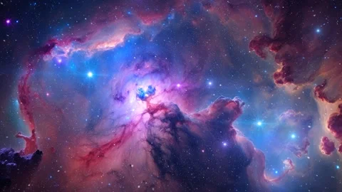 Nebula in deep space Stock Footage 243263537