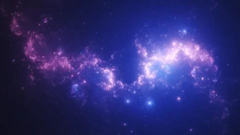 Nebula in deep space Stock Photos