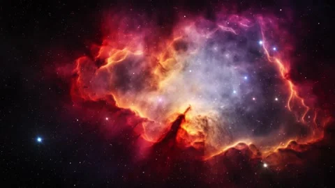 Nebula drifting in big space 4k Stock Footage 277570811