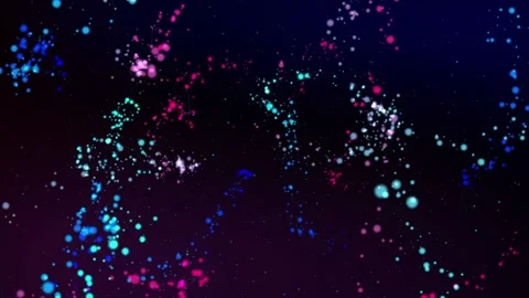 Nebula effect in a 3D space background, blue purple stars. Stock Footage 164084683