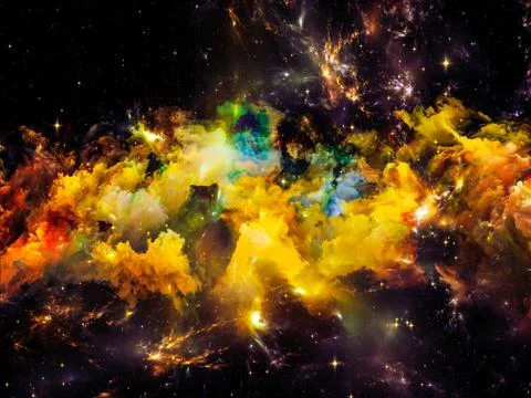 Nebula Evolution Stock Illustration