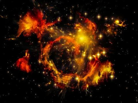 Nebula Evolution Stock Illustration