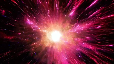Nebula Explosion Animation - Pink Space VFX Video stock 287222513