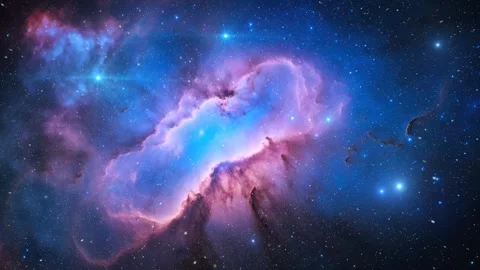 Nebula far away in deep space Video stock 242001947