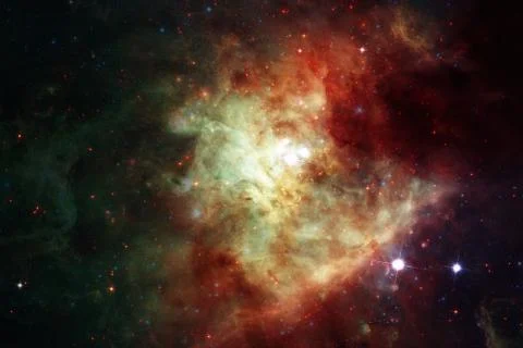 Nebula, galaxy and stars. Elements of this image furnished by NASA. Stock Photos