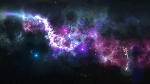 Nebula galaxy creation space Stock Footage