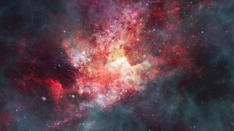 Nebula gas cloud in deep outer space. Elements of this image furnished by NAS Stock Illustration