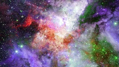 Nebula gas cloud in deep outer space. Elements of this image furnished by NAS 写真素材