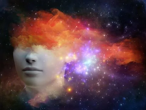 Nebula Girl Illustrazione stock