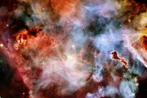 Nebula an interstellar cloud of star dust. Outer space image. Stock Photos