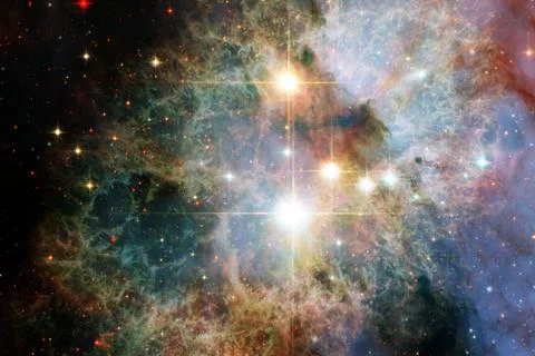 Nebula an interstellar cloud of star dust. Outer space image. Foto stock
