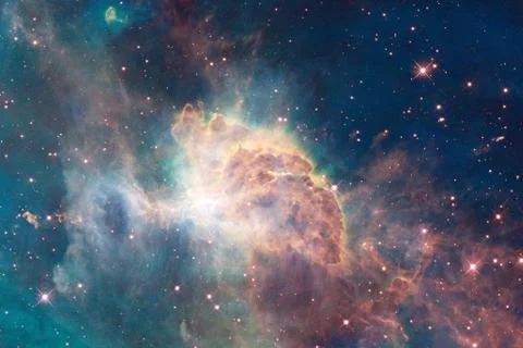 Nebula an interstellar cloud of star dust. Outer space image. Stock Photos