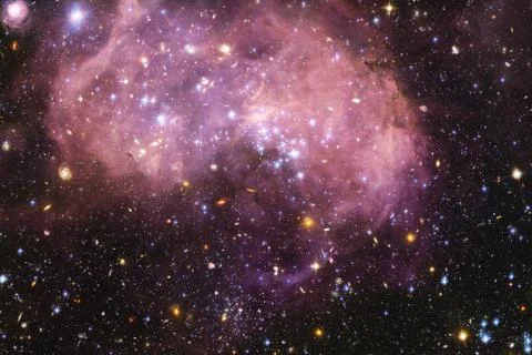 Nebula an interstellar cloud of star dust. Outer space image. Stock Photos