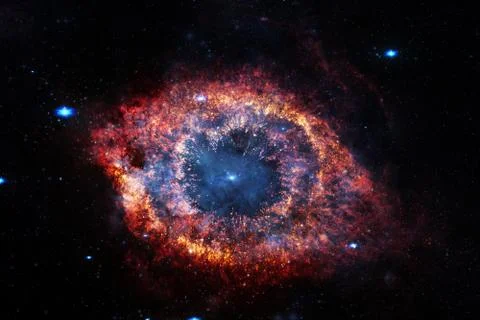 Nebula an interstellar cloud of star dust. Outer space image. Foto stock