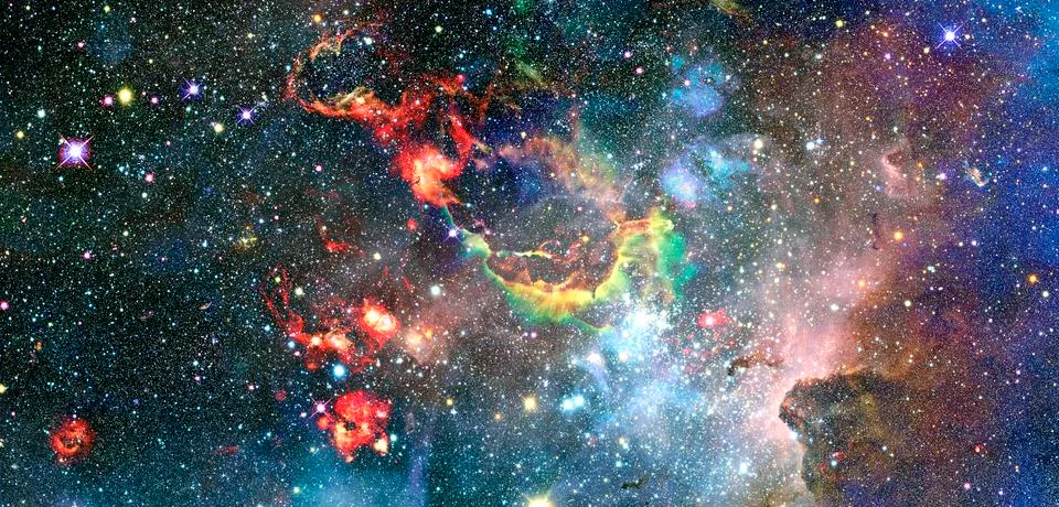 Nebula an interstellar cloud of star dust. Elements of this image furnished b Foto stock