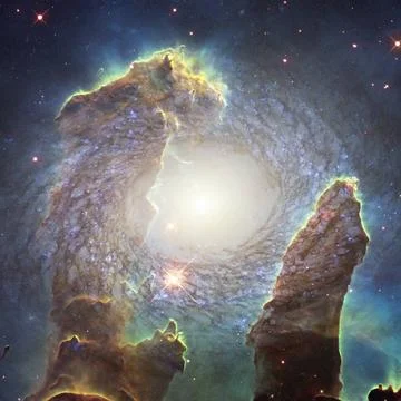 Nebula an interstellar cloud of star dust. Elements of this image furnishe... Stockfoto's