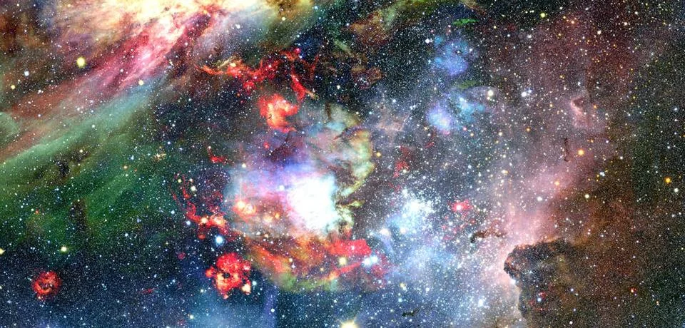 Nebula an interstellar cloud of star dust. Elements of this image furnishe... Stockfoto's